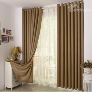 Hot Selling Noise Reducing Coffee Color Blackout Curtain