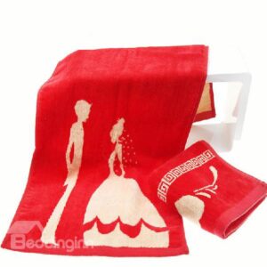 Fancy Jubilant Wedding Printing Full Cotton Towel