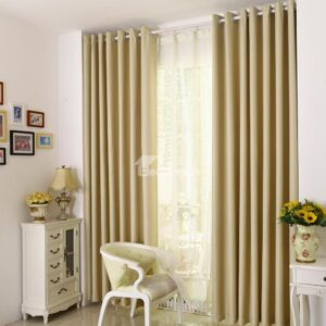 New Arrival Modest Beige Blackout Custom Made Curtain