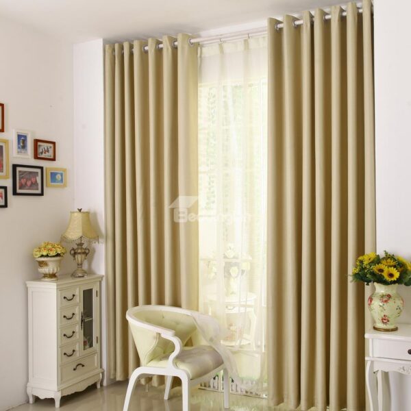 New Arrival Modest Beige Blackout Custom Made Curtain