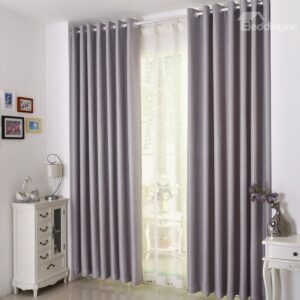Modest Home Fashion Grey Color Functional Blackout Curtain