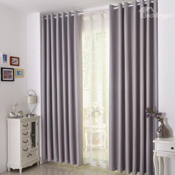 Modest Home Fashion Grey Color Functional Blackout Curtain