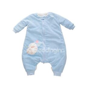 Beautiful High Quality Blue Short Plush Baby Sleeping Bag