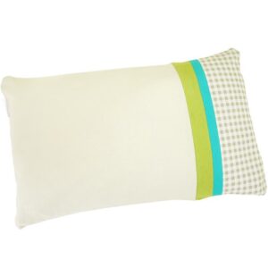 Bright Color Stripe Buckwheat Shell Filling Beige Baby Pillow