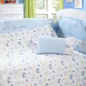 Wonderful Adorable Blue Cat Pattern 8-piece Crib Bedding Sets