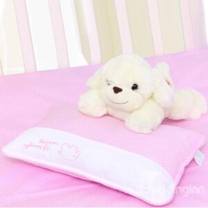 Cute Elephant Painting White Dots Pink Baby Pillow