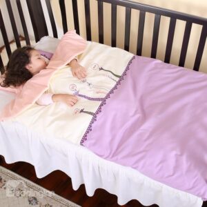 Thin Style Cute Giraffe Painting Purple Baby Sleeping Bag