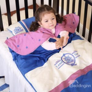 Land Sea Letters Combination of Blue and Beige Baby Sleeping Bag