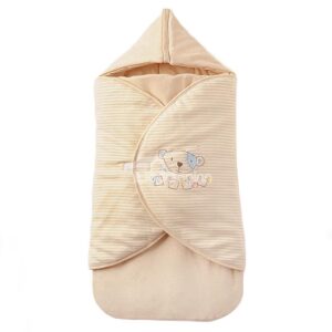 Two Layers Natural Colored Cotton Allover Striped Nest Baby Sleeping Bag