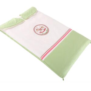 Round Carousel Painting Light Green Border Baby Sleeping Bag