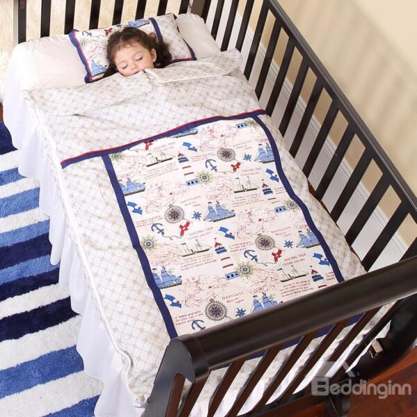 Brave Navigators Travelling the Sea Pattern Baby Sleeping Bag