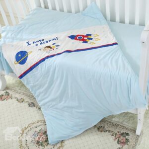Super Fresh Astronomer Flying to the Moon Dream Baby Quilt