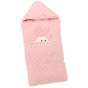 Cozy Sweet Pink Rabbit Design Baby Quilt