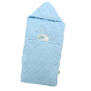 Super Graceful Blue Rabbit Dots Design Baby Quilt