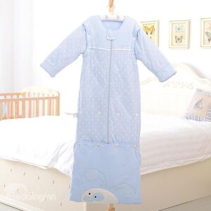 Super Adorable Dots Rabbit Blue Baby Sleeping Bag