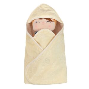 Vigorous Rabbit Design Berber Fleece Yellow Baby Blanket