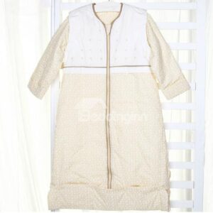 Fantastic Detachable Sleeves Light Yellow Cotton Baby Sleeping Bags