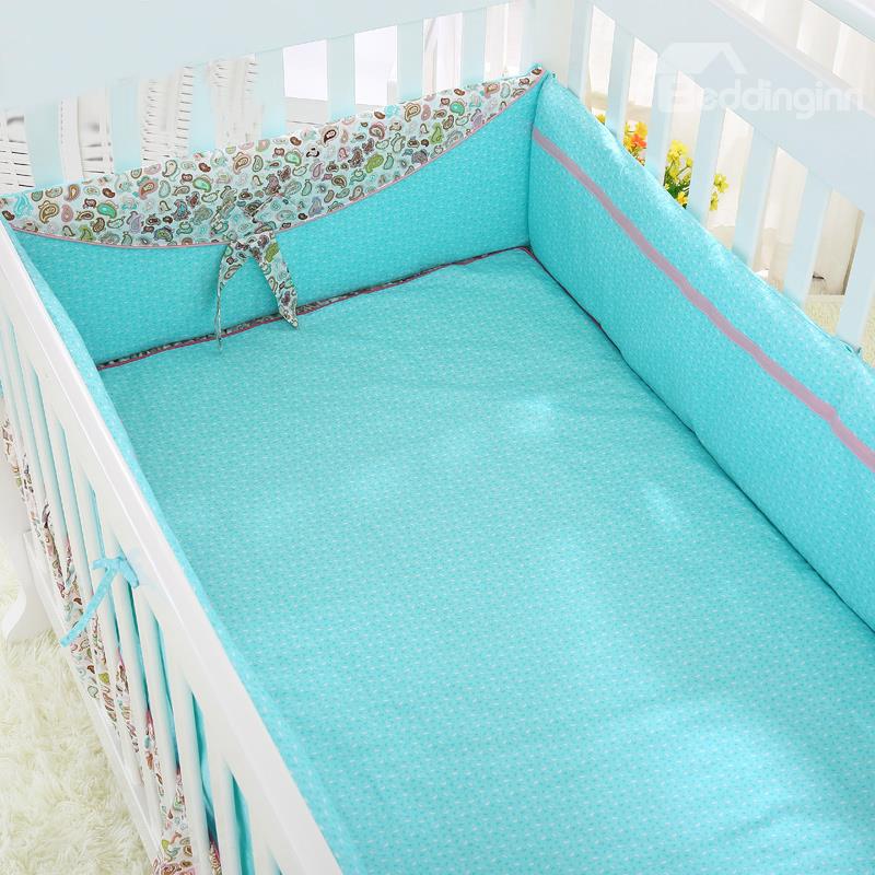 Cotton Super Fresh and Soft 4 Piece Green Crib Bumper Feel Good Mattress