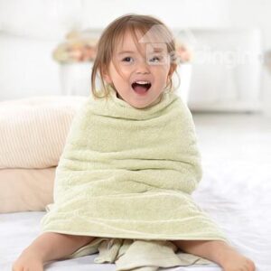 Super Soft Light Green Pure Cotton Strong Water Absorption Towel