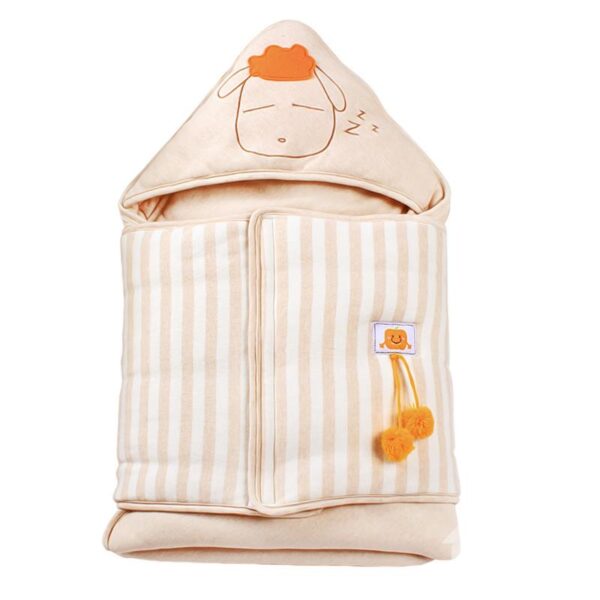 Soft Sleeping Sheep Print Two Layers Natural Colored Cotton Baby Sleeping Bag