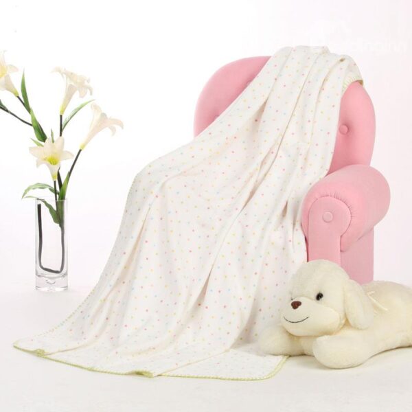 Super Cozy Colorful Dots Printing Baby Blanket