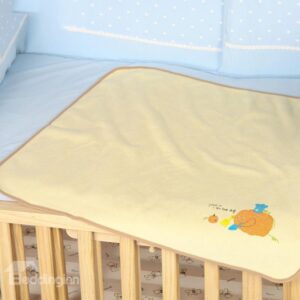 Novel Elephant Pumpkin Printing Yellow Baby Blanket