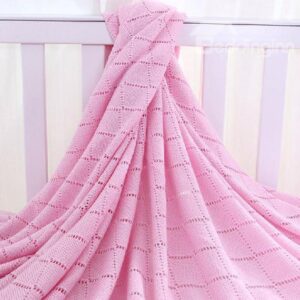 Natural Beautiful Classic Pink Bamboo Fiber Baby Blanket