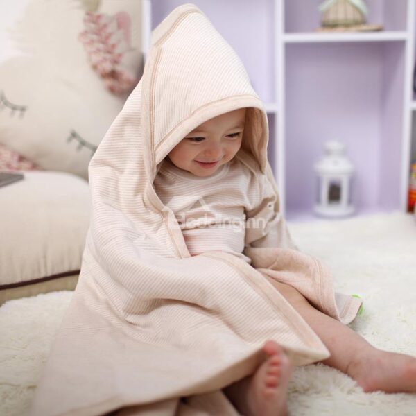 Super Soft and Comfortable Light Brown White Stripes Baby Sleeping Bag