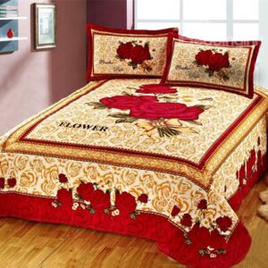 Amazing Beautiful Red Rose Flower Pattern Printed Sheet