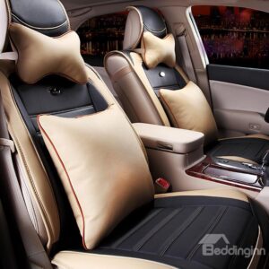 Elegant Design Combination of Two Colors Feather Material Car Seat Cover