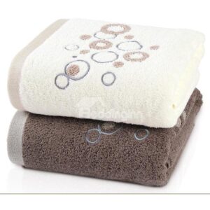 Concise Raindrop Pattern Full Cotton Bath Towel