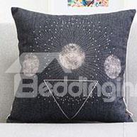 Creative Dark Gray Background Color Galaxy Pattern Throw Pillowcase