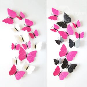 Wonderful High Quality 3D Butterfly 12-Piece Wall Stickers