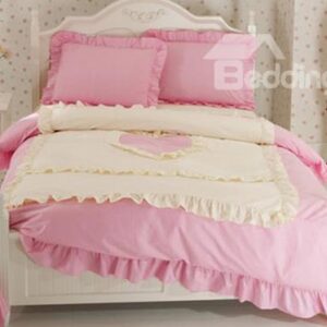 New Arrival Korean Style Elegant 100% Cotton Duvet Cover Sets