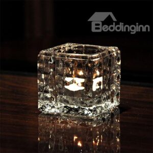 Beautiful Ice Modelling Crystal Glass Small Candles Holder