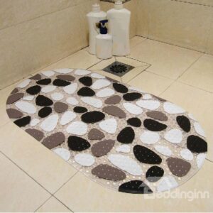 Unique Cobblestone Pattern PVC Skidproof Bath Rug