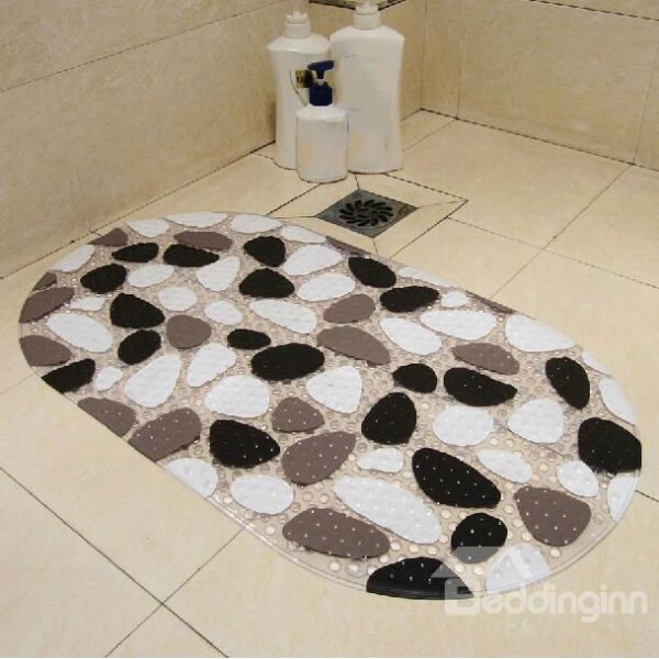 Unique Cobblestone Pattern PVC Skidproof Bath Rug