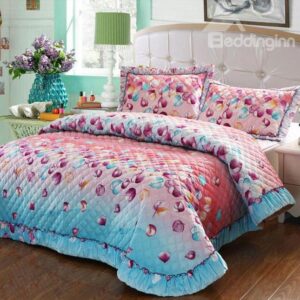 Wonderful Beautiful Colorful Leaves Pattern Bed in a Bag Set
