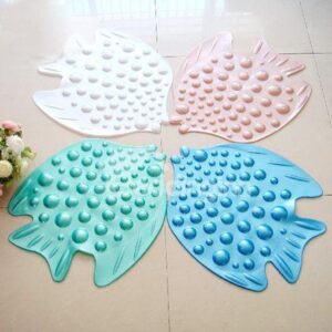 Adorable Bubble Fish Design Skidproof Bath Rug