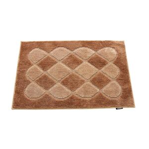 Fancy Plush Geometric Figure Coffee Bath Rug