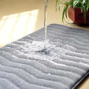 Unique Comfy Wave Pattern Suede Bath Rug