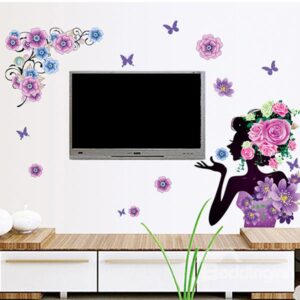 Beautiful Popular 3D Crystal Hua Xianzi Wall Stickers