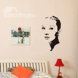 Top Quality Audrey Hepburn Head Wall Stickers