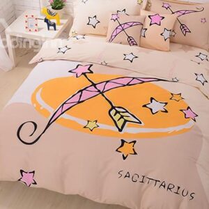 Very Comfortable Sagittarius Print 4-Piece Cotton Duvet Cover Sets