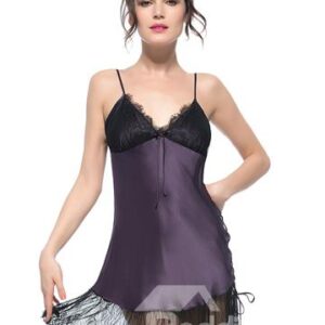 Swing Lace Hem and Strapped Up Side Vent Wide Chemise