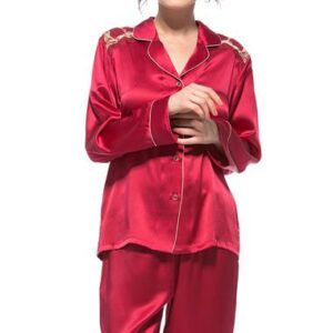 Wonderful Classic Top Quality Lace Closure Silk Pajamas