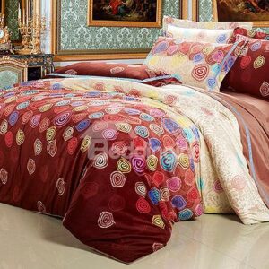 Sweet Colorful Donut Print 4-Piece Microfiber Duvet Cover Sets