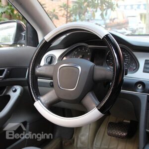 Concise Style Black and Bright Color Matching Pattern Steering Wheel Covers