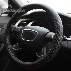 Super Soft and Comfortable Solid Color Squares Pattern Steering Wheel Covers