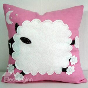 Gorgeous Snow White Sleep Pink Background Pattern Throw Pillow
